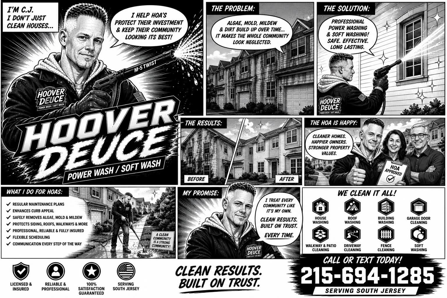 HOA community exterior cleaning results